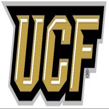 4 Inch UCF Logo Decal Knights University of Central Florida Removable Wall Sticker Art NCAA Home Room Decor 3 1/2 by 1 Inches