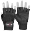 DEFY Challenge Your Fear Leather Weight Lifting Gloves Spandex Heavy Duty Gloves Padded Gym Body Building Fitness Workout (Small) view 1