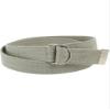 CTM Cotton Web 1.25 Inch Belt with D Ring Buckle, Light Grey view 3