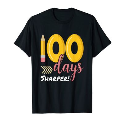100 Days Sharper Shirt 100th Day of School Teacher Kids T-Shirt