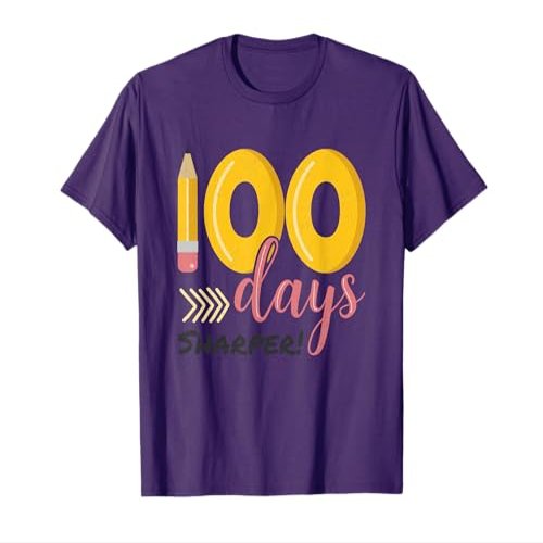 100 Days Sharper Shirt 100th Day of School Teacher Kids T-Shirt