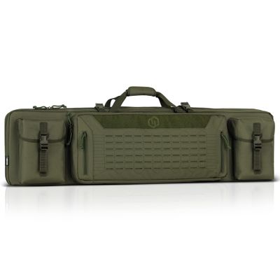 Savior Equipment Urban Warfare Tactical Double Long Gun Bag Case Backpack w/Pistol Handgun Case,55 Inch Olive Drab Green