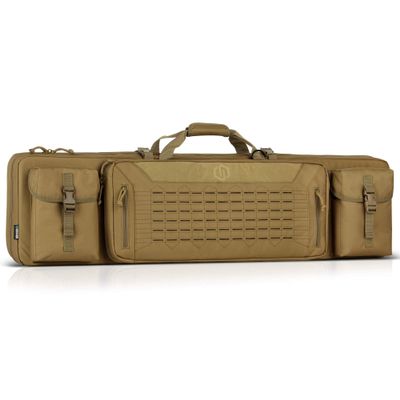 Savior Equipment Urban Warfare Tactical Double Long Gun Bag Case Backpack w/Pistol Handgun Case,55 Inch Flat Dark Earth Tan