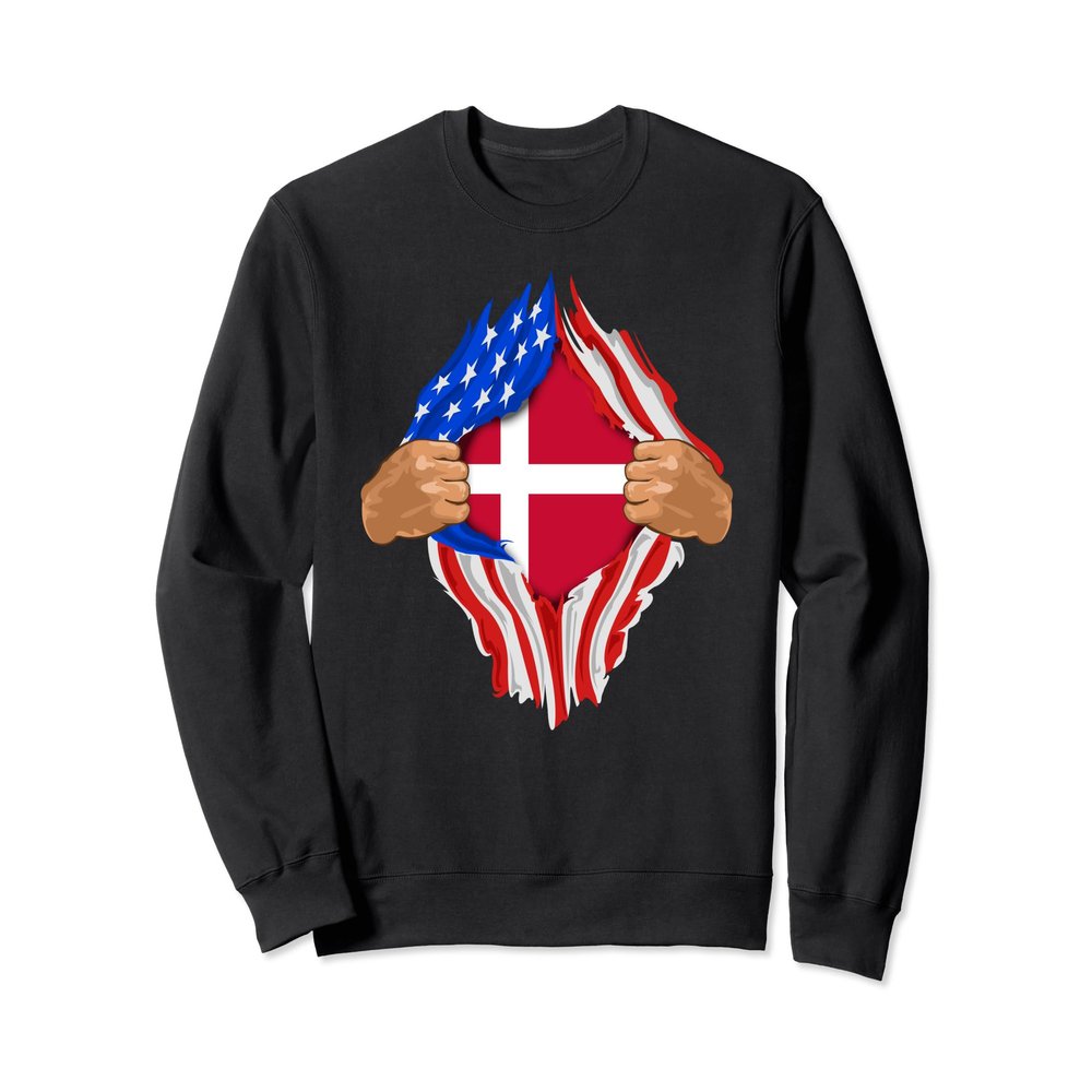 Danish Blood Inside Me Sweatshirt | Denmark Flag Gift