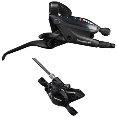 SHIMANO Bicycle Disc Brake Lever Assembled Set - ST-EF505 ((8R), 8SPD, BR-MT200(R), W/O Adapter)
