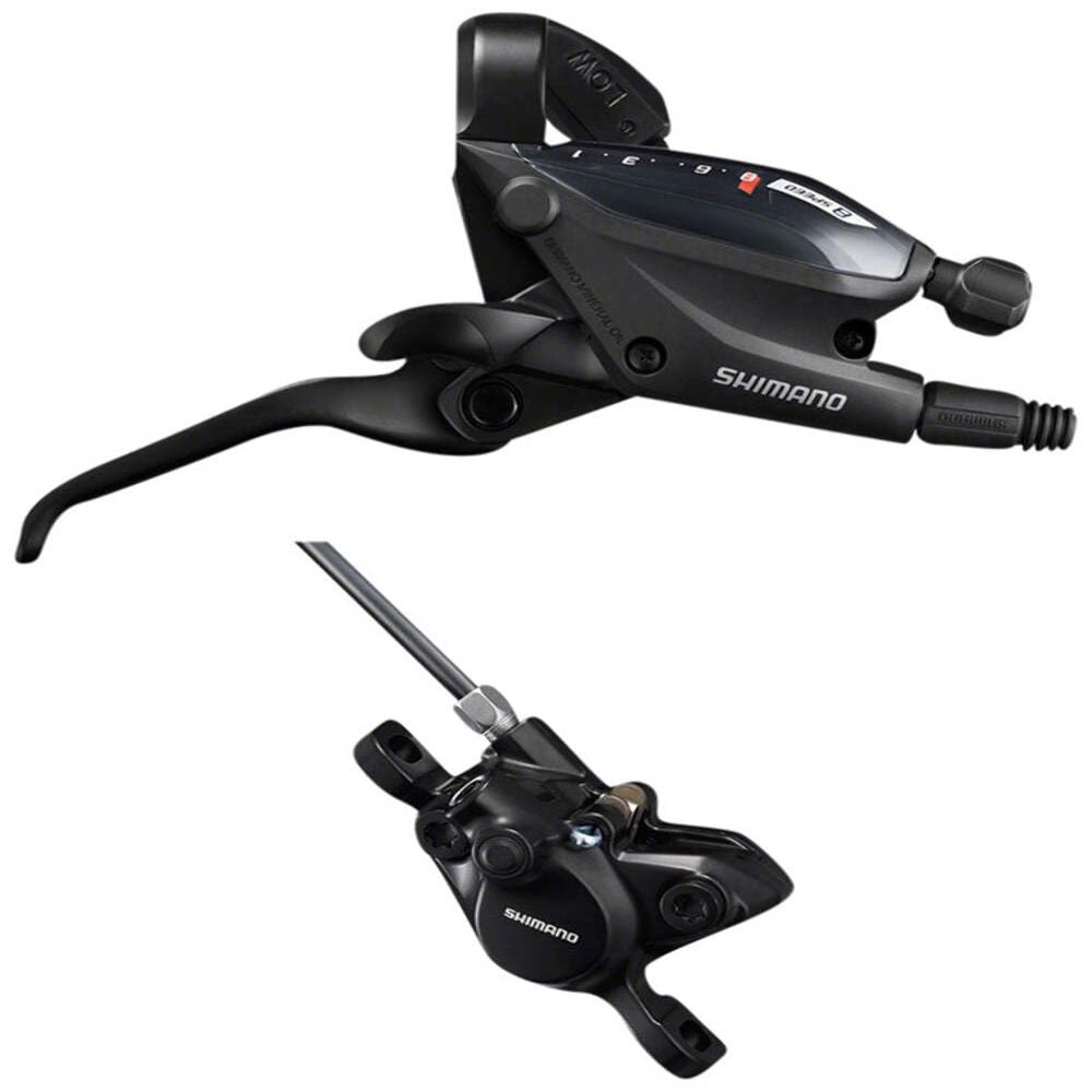 SHIMANO Bicycle Disc Brake Lever Assembled Set - ST-EF505 ((8R), 8SPD, BR-MT200(R), W/O Adapter)