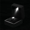 Yosoo LED Lighted Ring Box Earring Ring Gift Case Wedding Ring Jewelry Display Packaging Organizer Storage Holder for Engagement Wedding Gift (Black) view 4