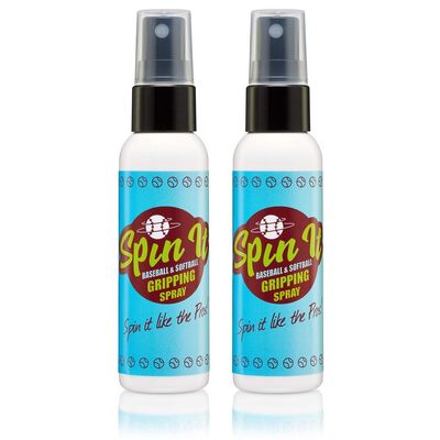 Spin iT Baseball Grip Spray - Bat Grip Tape & Baseball Batting Gloves Supplement - Pine Tar Baseball & Rosin Bags Baseball Replacement - Use with Baseball Net for Hitting and Pitching 4 oz