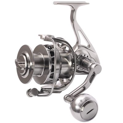 CNC Full Metal Spinning Fishing Reel Powerful Saltwater Reel 20kg or 44lbs Long Cast Big Game Boat Fishing 12 Stainless Steel Ball Bearings Size 5000 22lbs - 220yards