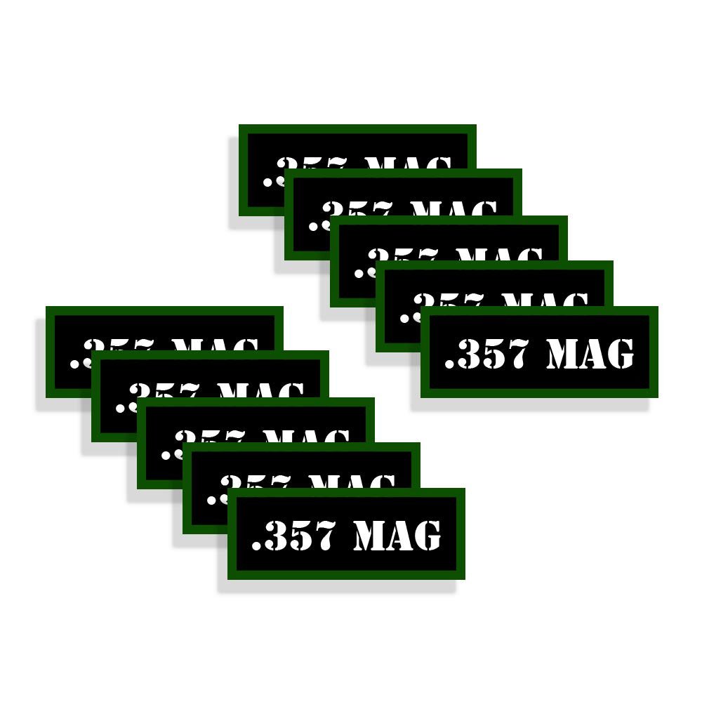 Speed Demon Hot Rod Shop Ammo Can Labels 357 Magnum Ammunition Decals 357 MAG 10 Pack Adhesive Vinyl 3"x1.15"