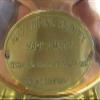 Maxnauticalmart Full-Size Replica US Navy Mark V Copper Finishing Diving Helmet Wood Base view 2