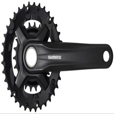 SHIMANO 9-Speed Mountain Bicycle Crank Set - FC-MT210-2 (Black - 175MM, 36-22T W/O CG)