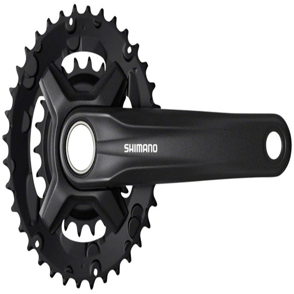 SHIMANO 9-Speed Mountain Bicycle Crank Set - FC-MT210-2 (Black - 175MM, 36-22T W/O CG)
