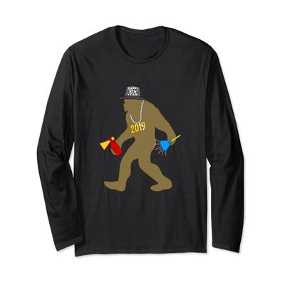 2019 Bigfoot New Years Eve Shirt Noisemakers Happy New Year
