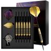 CC-Exquisite Premium Steel Tip Darts Set - Professional Darts, Brass Barrels, Metal Tip Darts, Extra Flights, (12) Aluminum Shafts 35/48, O-Rings, Dart Tool, Dart Sharpener, Darts Case view 2