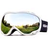 HUBO SPORTS Ski Snow Goggles for Men Women Adult,OTG Snowboard Goggles of Dual Lens with Anti Fog for UV Protection for Girls(WSilver) view 1