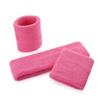 ONUPGO Kids Sweatbands Headband Wristband Set - Athletic Cotton Sweat Band for Sports (1 Headband + 2 Wristbands) (Pink) view 2