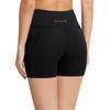 baleaf Workout Shorts Women 5" Biker Yoga Gym Spandex Running Volleyball Compression Short with Pockets Black XL view 2