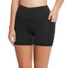 baleaf Workout Shorts Women 5" Biker Yoga Gym Spandex Running Volleyball Compression Short with Pockets Black XL view 4
