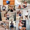 baleaf Workout Shorts Women 5" Biker Yoga Gym Spandex Running Volleyball Compression Short with Pockets Light Grey L view 4