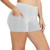 baleaf Workout Shorts Women 5" Biker Yoga Gym Spandex Running Volleyball Compression Short with Pockets Light Grey S view 1