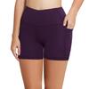 baleaf Biker Shorts Women Yoga Gym Workout Spandex Running Volleyball Tummy Control Compression Shorts with Pockets 5" Purple S view 4