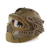 Helmet with Protective Goggle and Mesh Face Mask for Airsoft Paintball GamesTan view 2