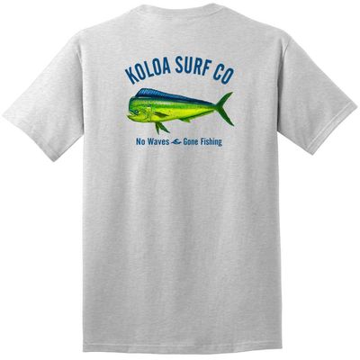 Koloa Surf Mahi Mahi Logo Heavyweight Tees-Tall-4XLT-Ash/c