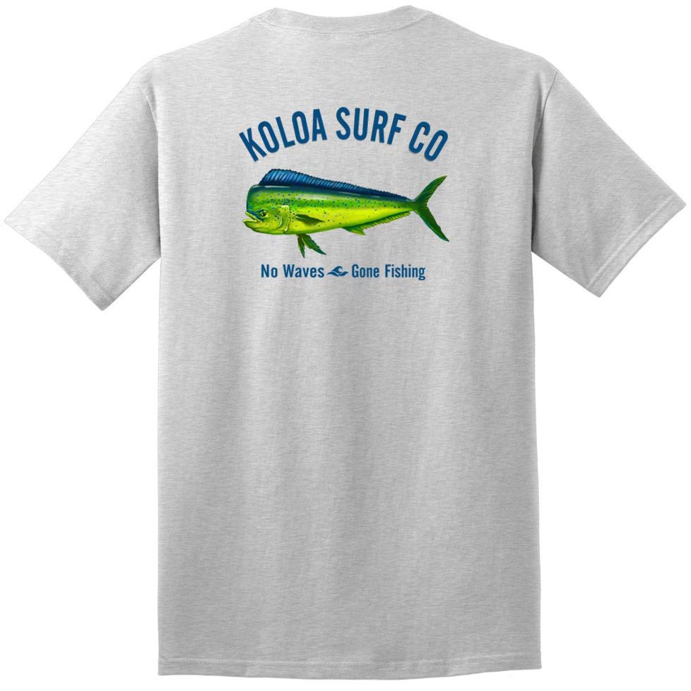 Koloa Surf Mahi Mahi Logo Heavyweight Tees-Tall-4XLT-Ash/c