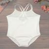 YOOJIA Kids Girls Camisole Dance Leotard Double Straps Gymnastics Ballet Dance Leotard Jumpsuits Bodysuit Dancewear White 10-12 view 4