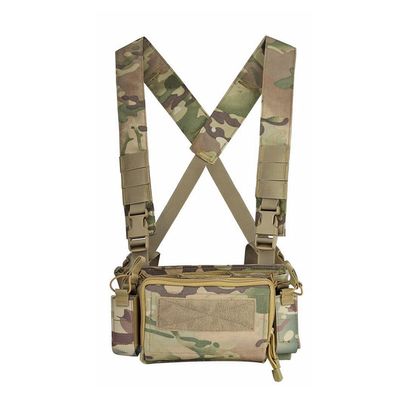 OAREA Camouflage Quick Release Tactical Vest Airsoft Ammo Chest Rig 5.56 9mm Magazine Carrier Combat Tactical Military