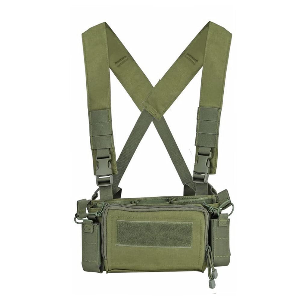OAREA Camouflage Quick Release Tactical Vest Airsoft Ammo Chest Rig 5.56 9mm Magazine Carrier Combat Tactical Military