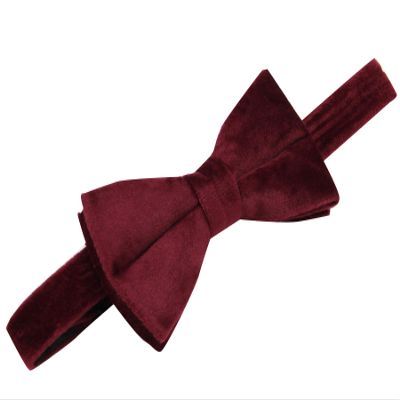 Gollate Mens Velvet Bowtie - Formal Tuxedo Bow Ties - Various Color (Burgundy)