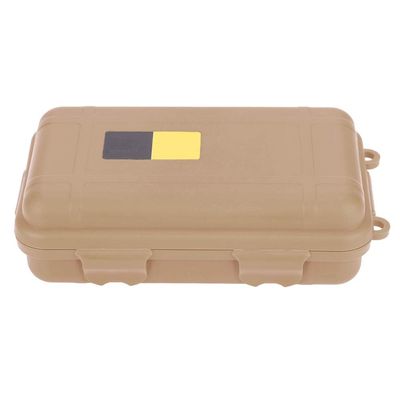Outdoor Survival Box, Outdoor Plastic Waterproof Storage Box Shockproof Box Airtight Survival Case Container Storage Carry Box for Outdoor Tools storage(BigTan)