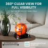 Better Display Cases Acrylic Display Case for Collectibles, Full Size Soccer Ball Display Case, White Risers & Black Base, Handcrafted Showcase Box.DIM;9.75" L x 9.75" W x 9.75" H. (A027-WR) view 2