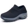 Slow Man Women's Walking Shoes Sock Sneakers - Mesh Slip On Air Cushion Lady Girls Modern Jazz Dance Easy Shoes Platform Loafers Black,11 view 1