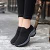Slow Man Women's Walking Shoes Sock Sneakers - Mesh Slip On Air Cushion Lady Girls Modern Jazz Dance Easy Shoes Platform Loafers Black,11 view 3