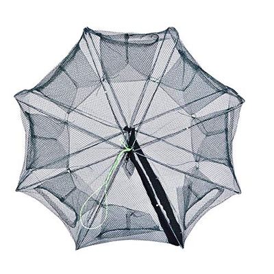 Dilwe Fishing Net, Fishing Landing Net Portable Folding Cage Trap Casting for Crab Shrimp Crawfish 8 Holes 6 Holes(8 Holes)