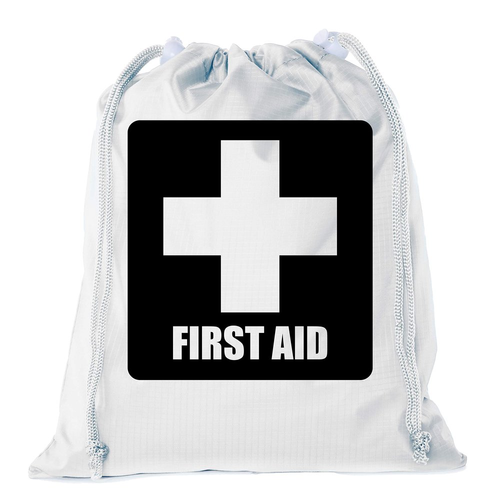 Mato & Hash Drawstring Bags for Mini First Aid Kit, Emergency Medical Bag for Medicine - 10PK White CA2655FirstAid S4