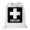 Mato & Hash Drawstring Bags for Mini First Aid Kit, Emergency Medical Bag for Medicine - 10PK White CA2655FirstAid S4 view 1