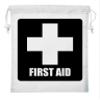 Mato & Hash Drawstring Bags for Mini First Aid Kit, Emergency Medical Bag for Medicine - 10PK White CA2655FirstAid S4 view 2
