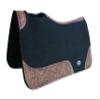 CHALLENGER Horse Saddle PAD Western Contoured Wool Felt Moisture Wicking Saddle Pad Black 39177BK view 1