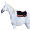 CHALLENGER Horse Saddle PAD Western Contoured Wool Felt Moisture Wicking Saddle Pad Black 39177BK view 2