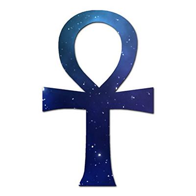 Ankh Key Of Life - Vinyl Decal Sticker - 10.75" x 17" - Galaxy