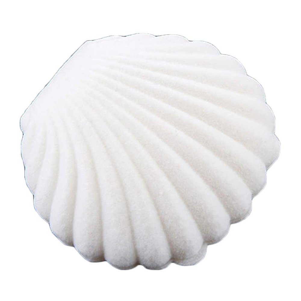 Baost Creative Sea Shell Shape Jewelry Box Earring Ring Necklace Display Tray Decorative Jewelry Trinket Box Storage Organizer Jewelry Gift Box with Sponge Ring Cuishion White