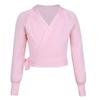 iiniim Kids Girl's Classic Long Sleeve Knit Wrap Sweater Ballet Dance Cardigan (7-8, Side Ties Pink) view 1