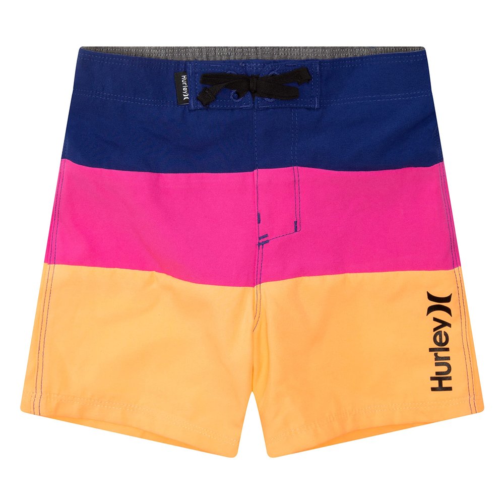 Hurley Boys' Big Classic Board Shorts, Blue/Pink/Orange, 8