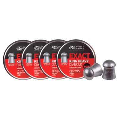 JSB 546287-500 Jumbo Exact Heavy Air Gun Pellets .22 Cal, 18.1 Grains, 500ct, 4 Pack