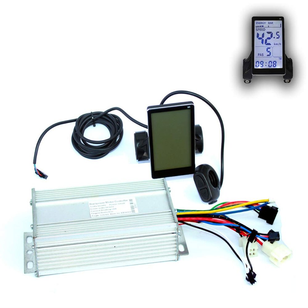 450W~1000W Electric Bicycle Speedometer Electric Scooter Display Instrument Big Screen Electric Bike Riding Recording Instrument (36V 600W)