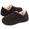 LongBay Men's Slippers Warm Bedroom Memory Foam House Shoes Slip-On for Indoor Outdoor Winter (Coffee, 9-10) view 1